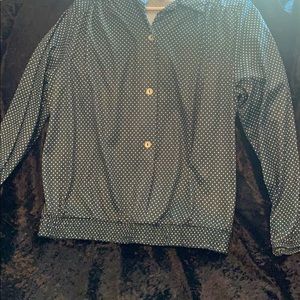 Large Polka Dot Brand New ButtonUp Blouse